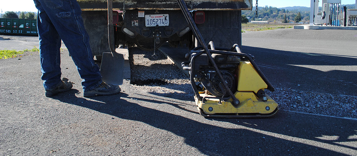 Utility Cut at Treatment Plant, Healdsburg, CA